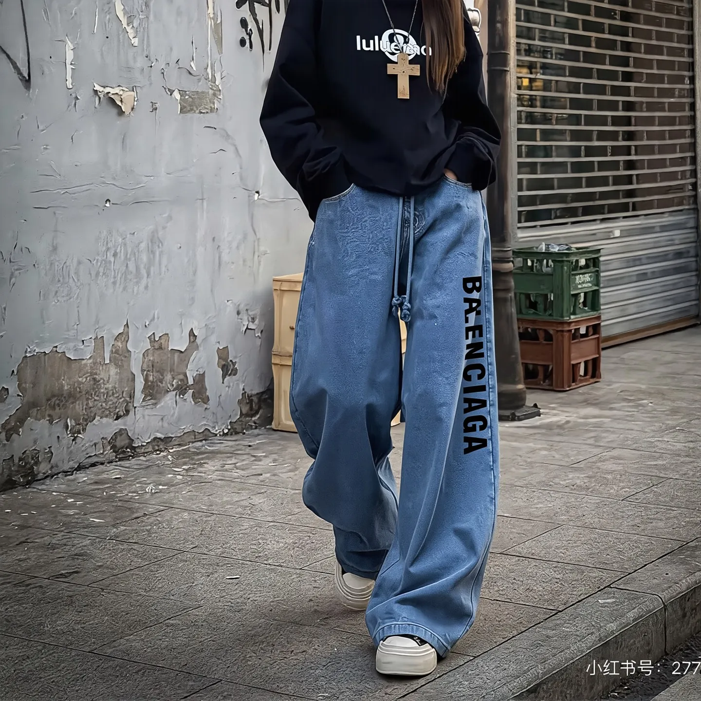 "𝙉𝙚𝙬⚜️Balenciaga" 2026 Autumn and Winter New Arrival sweatpants 360g 100% cotton distressed fried snowflakes, suede laminated print, wide-leg trousers Color: Black Blue green coffee, Sizes: S M L XL XXL Buy now👉 Buy now👉 Buy now👉